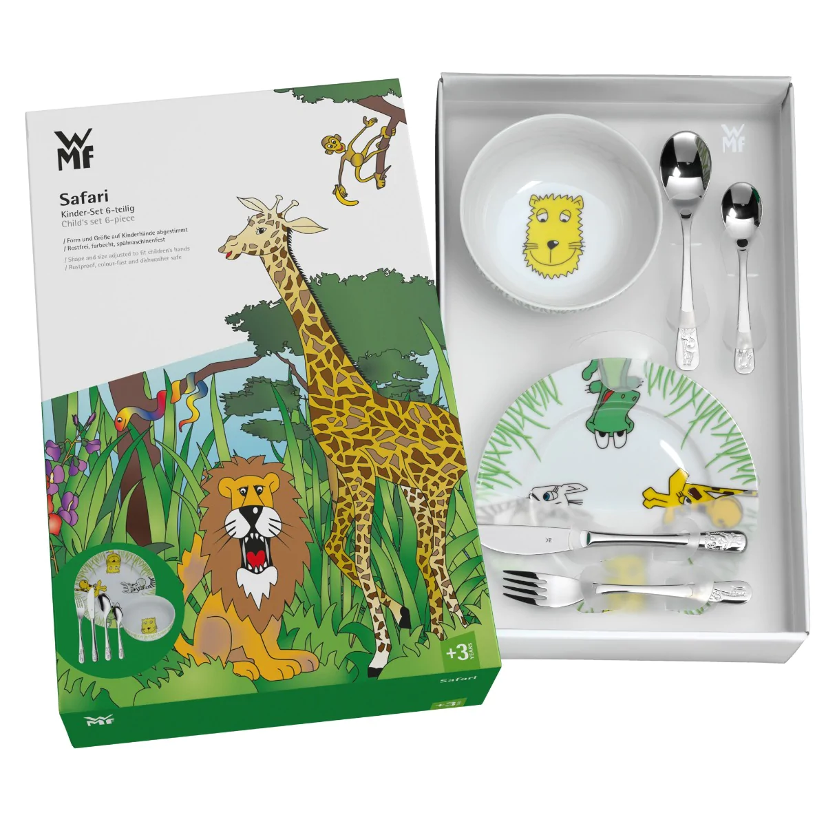 Дитячий Набір столових приборів WMF SAFARI 6 предметів 1280029964 (12.8002.9964)