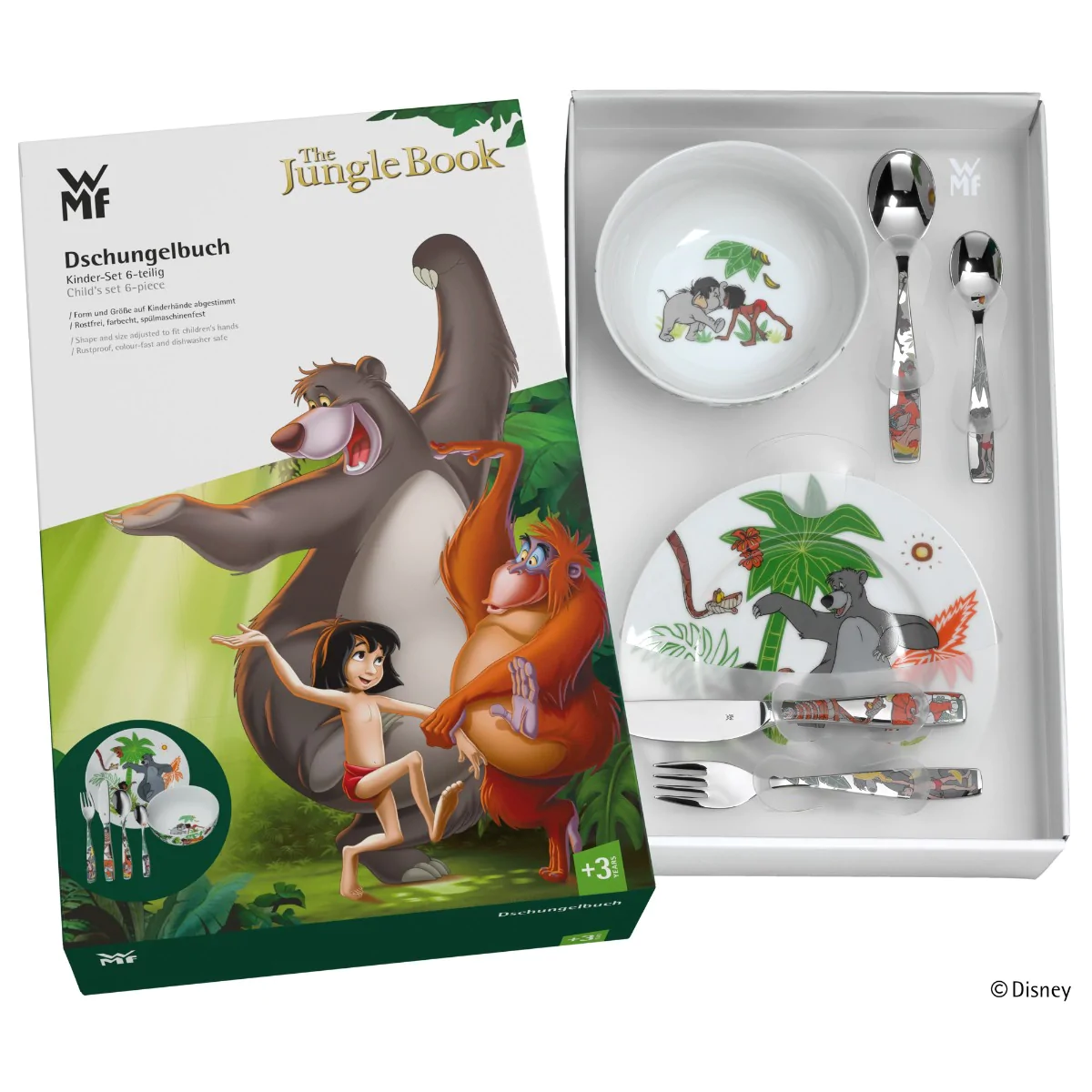 Дитячий Набір столових приборів WMF JUNGLE B 6 предметів 1283309964 (12.8330.9964)