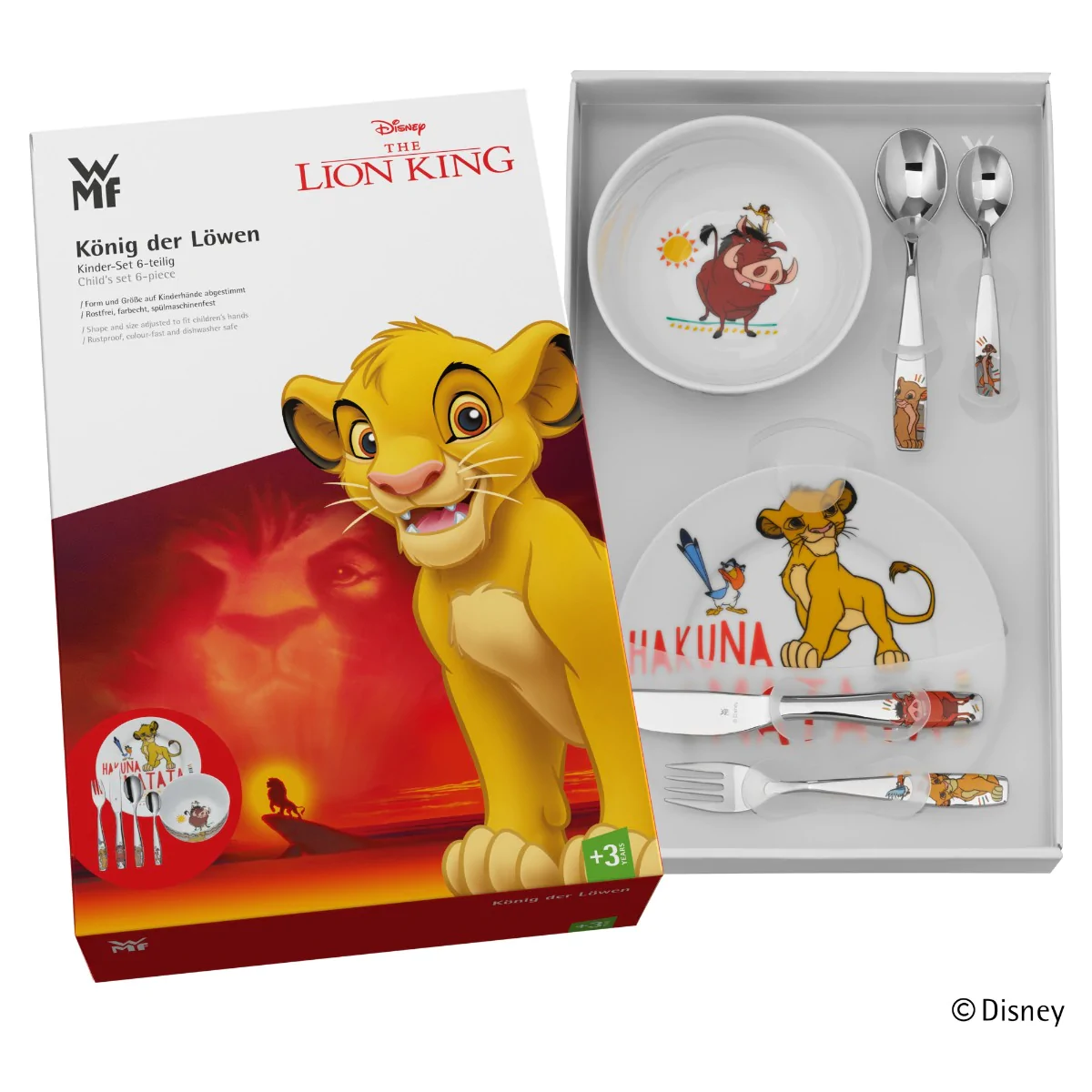 Дитячий Набір столових приборів WMF LION KING 6 предметів 1286049964 (12.8604.9964)
