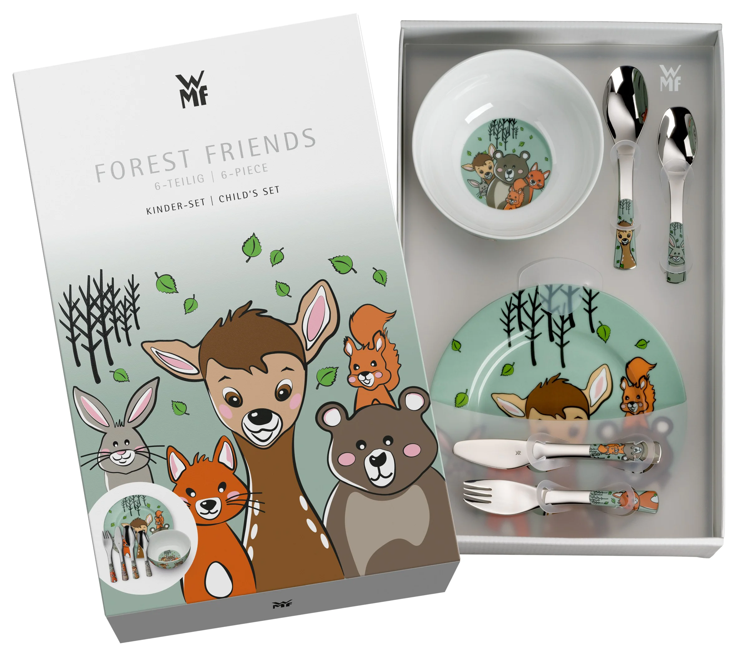 Дитячий набір столових приборів WMF Forest Friends 6 предметів 1286119964 (12.8611.9964)