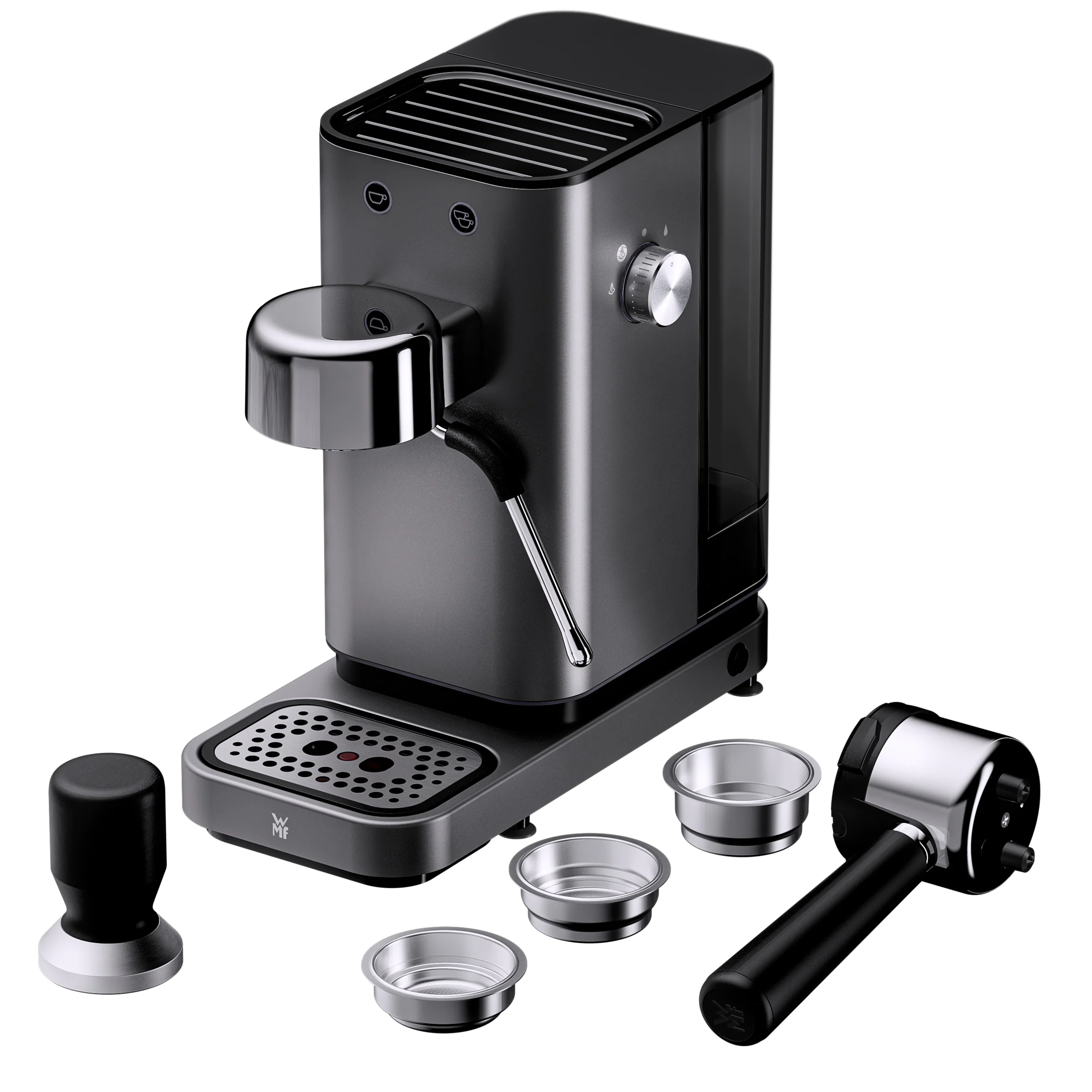 Кавоварка ріжкова WMF LUMERO Espresso Stone Grey 412370041 (04.1237.0041)
