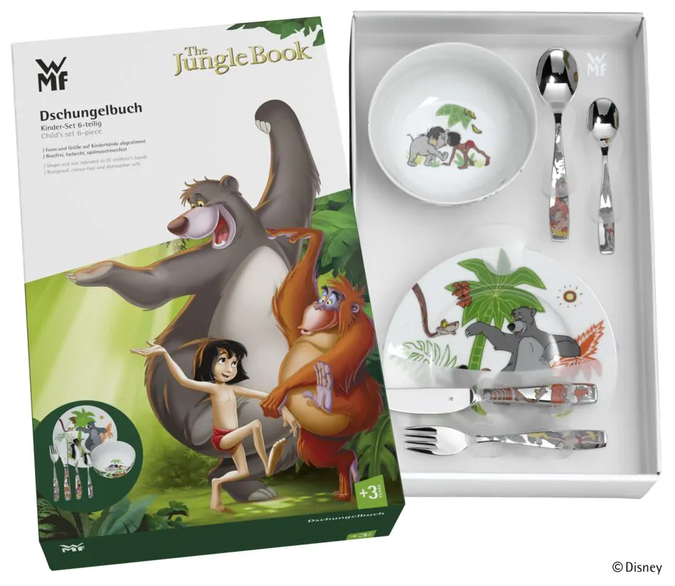 Дитячий Набір столових приборів WMF JUNGLE B 6 предметів 1283309964 (12.8330.9964)