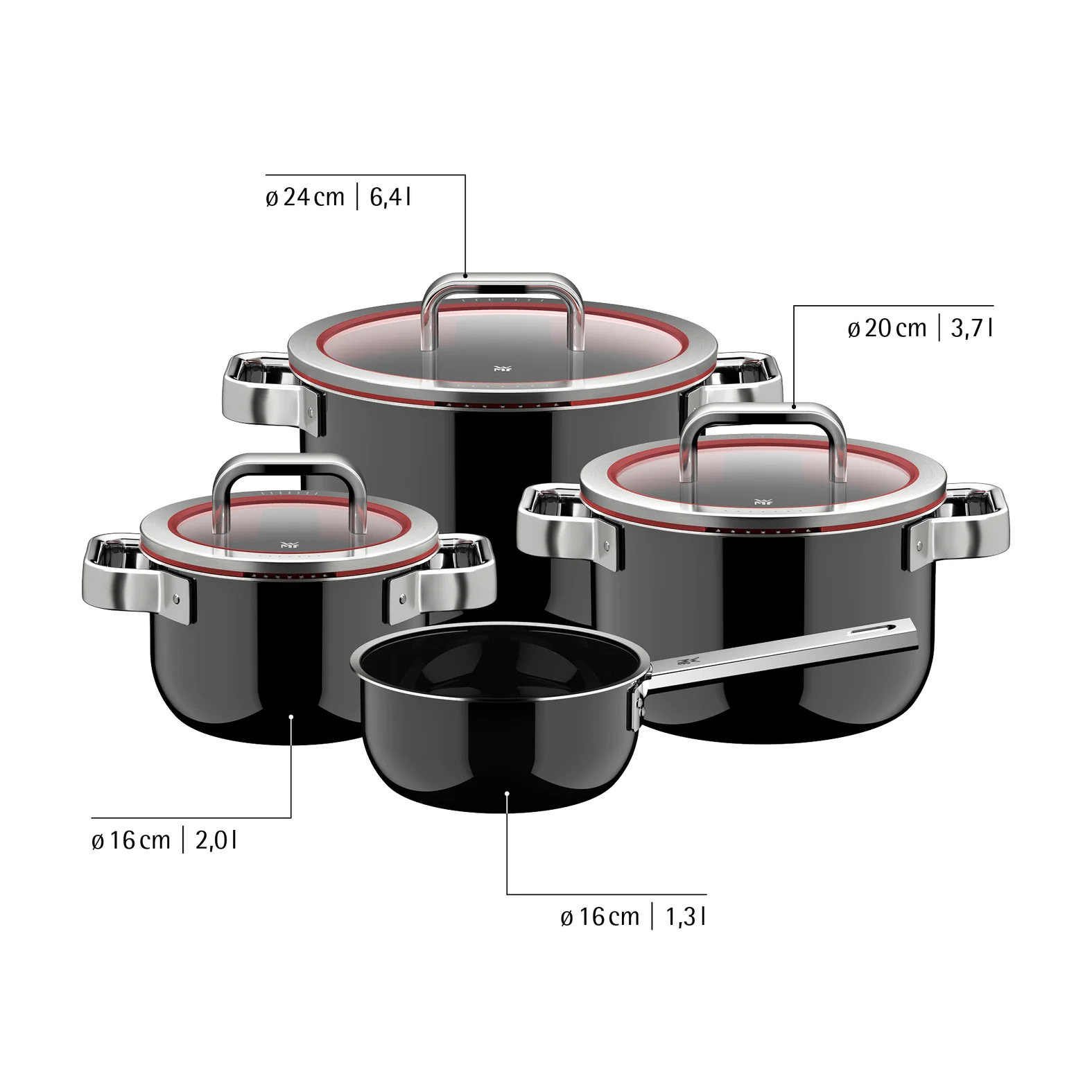 Набір посуду WMF Fusiontec Functional 7 предметів 518605290 (05.1860.5290)